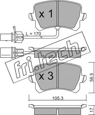 Fri.Tech. 822.1 - Kit de plaquettes de frein, frein à disque cwaw.fr