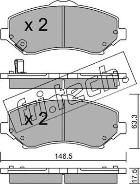 Fri.Tech. 879.0 - Kit de plaquettes de frein, frein à disque cwaw.fr