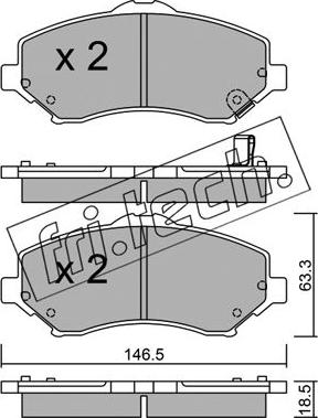 Fri.Tech. 879.1 - Kit de plaquettes de frein, frein à disque cwaw.fr