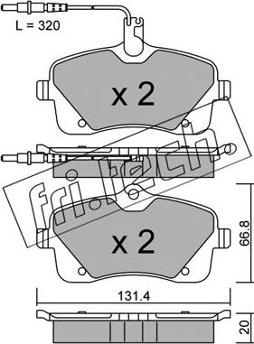 Fri.Tech. 870.0 - Kit de plaquettes de frein, frein à disque cwaw.fr