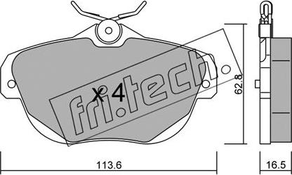 Fri.Tech. 873.0 - Kit de plaquettes de frein, frein à disque cwaw.fr