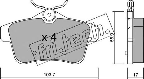 Fri.Tech. 872.0 - Kit de plaquettes de frein, frein à disque cwaw.fr