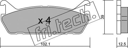 Fri.Tech. 399.0 - Kit de plaquettes de frein, frein à disque cwaw.fr