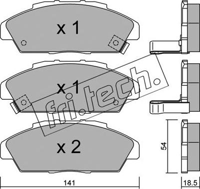 Fri.Tech. 394.0 - Kit de plaquettes de frein, frein à disque cwaw.fr