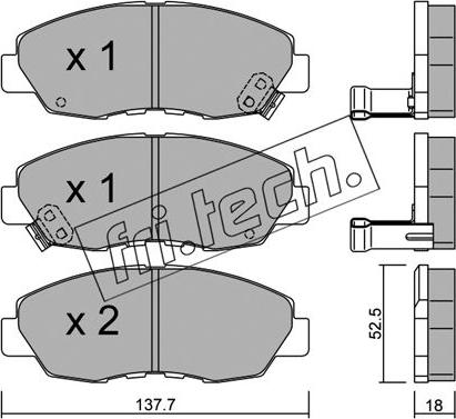 Fri.Tech. 393.0 - Kit de plaquettes de frein, frein à disque cwaw.fr