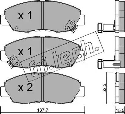 Fri.Tech. 393.1 - Kit de plaquettes de frein, frein à disque cwaw.fr