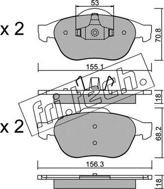 Fri.Tech. 345.0 - Kit de plaquettes de frein, frein à disque cwaw.fr