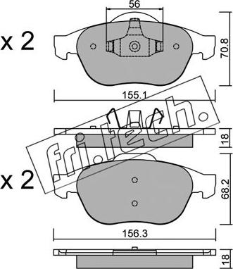 Fri.Tech. 345.1 - Kit de plaquettes de frein, frein à disque cwaw.fr