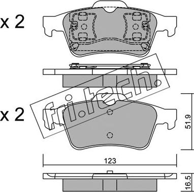 Fri.Tech. 346.0 - Kit de plaquettes de frein, frein à disque cwaw.fr