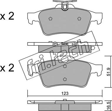 Fri.Tech. 346.1 - Kit de plaquettes de frein, frein à disque cwaw.fr