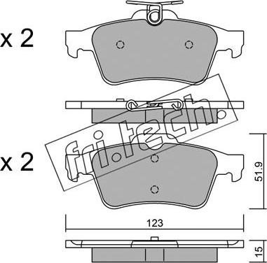 Fri.Tech. 346.3 - Kit de plaquettes de frein, frein à disque cwaw.fr