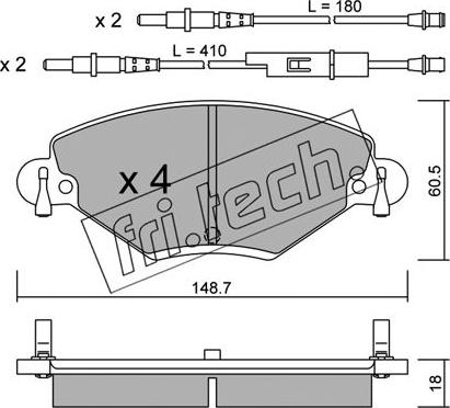 Fri.Tech. 340.0 - Kit de plaquettes de frein, frein à disque cwaw.fr