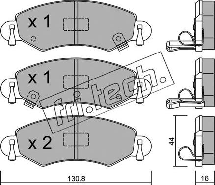 Fri.Tech. 348.0 - Kit de plaquettes de frein, frein à disque cwaw.fr