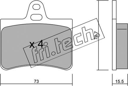 Fri.Tech. 342.0 - Kit de plaquettes de frein, frein à disque cwaw.fr