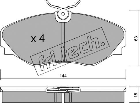 Fri.Tech. 347.0 - Kit de plaquettes de frein, frein à disque cwaw.fr