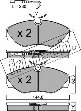 Fri.Tech. 347.1 - Kit de plaquettes de frein, frein à disque cwaw.fr