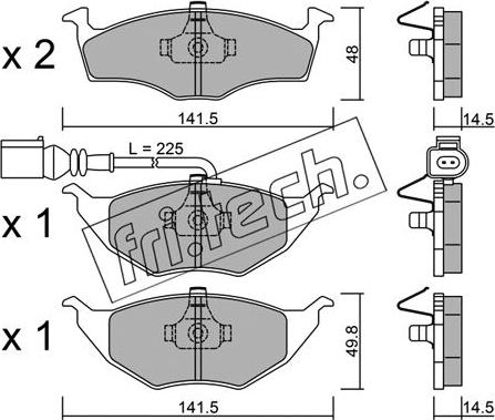 Fri.Tech. 354.1 - Kit de plaquettes de frein, frein à disque cwaw.fr