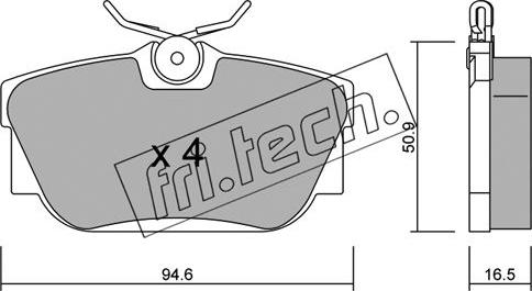 Fri.Tech. 355.0 - Kit de plaquettes de frein, frein à disque cwaw.fr