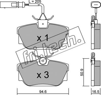 Fri.Tech. 355.1 - Kit de plaquettes de frein, frein à disque cwaw.fr