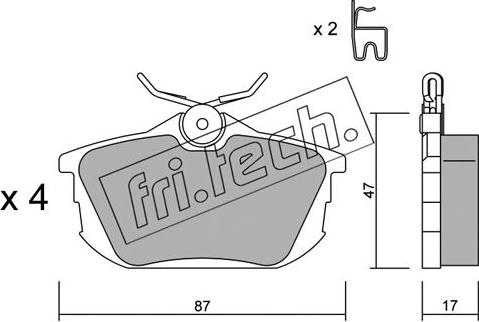 Fri.Tech. 356.0 - Kit de plaquettes de frein, frein à disque cwaw.fr