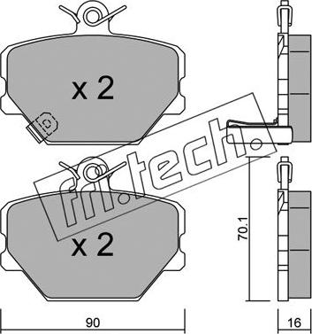 Fri.Tech. 350.0 - Kit de plaquettes de frein, frein à disque cwaw.fr