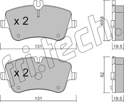 Fri.Tech. 351.0 - Kit de plaquettes de frein, frein à disque cwaw.fr