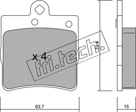 Fri.Tech. 352.0 - Kit de plaquettes de frein, frein à disque cwaw.fr