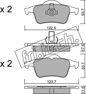 Fri.Tech. 357.0 - Kit de plaquettes de frein, frein à disque cwaw.fr