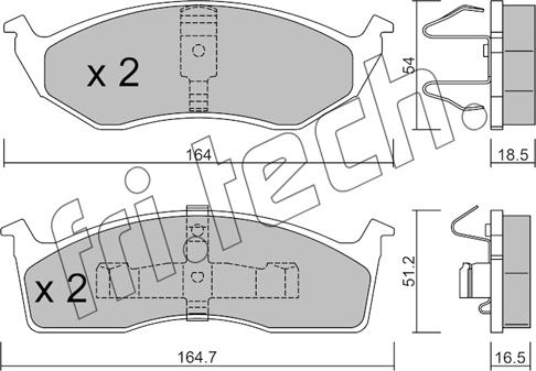 Fri.Tech. 365.0 - Kit de plaquettes de frein, frein à disque cwaw.fr