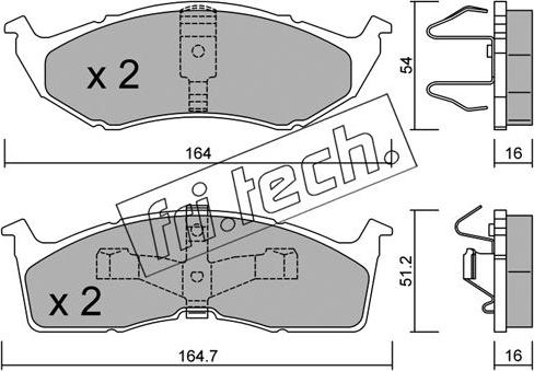 Fri.Tech. 365.1 - Kit de plaquettes de frein, frein à disque cwaw.fr