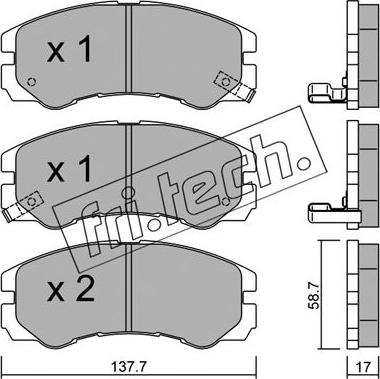 Fri.Tech. 366.0 - Kit de plaquettes de frein, frein à disque cwaw.fr