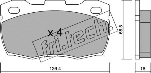 Fri.Tech. 361.0 - Kit de plaquettes de frein, frein à disque cwaw.fr