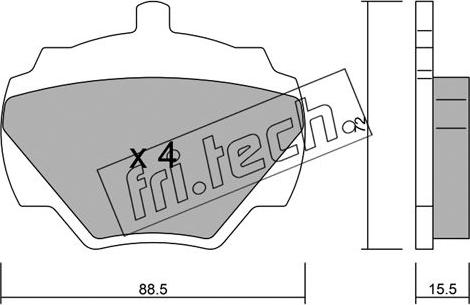 Fri.Tech. 362.0 - Kit de plaquettes de frein, frein à disque cwaw.fr