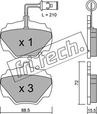 Fri.Tech. 362.1 - Kit de plaquettes de frein, frein à disque cwaw.fr