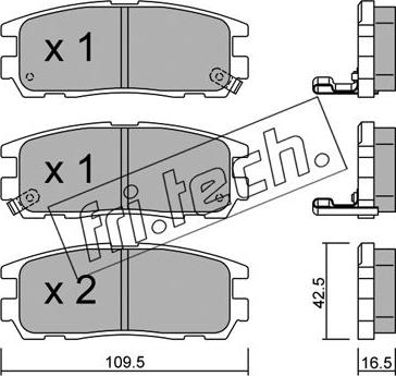 Fri.Tech. 367.0 - Kit de plaquettes de frein, frein à disque cwaw.fr