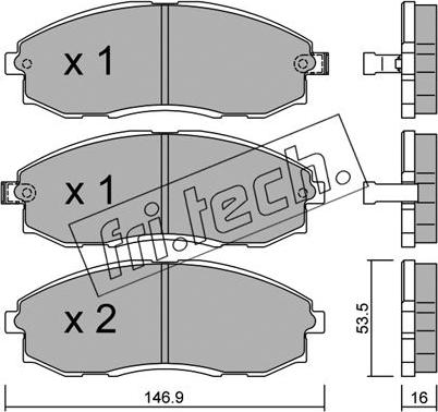 Fri.Tech. 306.0 - Kit de plaquettes de frein, frein à disque cwaw.fr