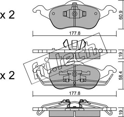 Fri.Tech. 300.0 - Kit de plaquettes de frein, frein à disque cwaw.fr