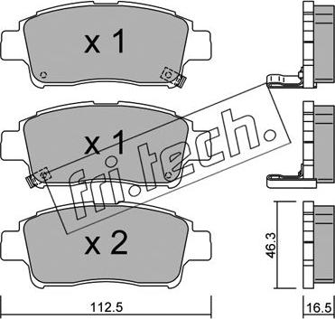 Fri.Tech. 301.0 - Kit de plaquettes de frein, frein à disque cwaw.fr