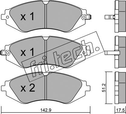 Fri.Tech. 303.0 - Kit de plaquettes de frein, frein à disque cwaw.fr