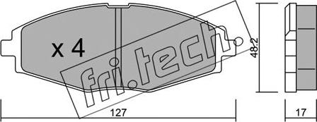 Fri.Tech. 302.0 - Kit de plaquettes de frein, frein à disque cwaw.fr