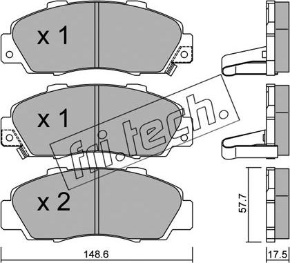 Fri.Tech. 307.0 - Kit de plaquettes de frein, frein à disque cwaw.fr