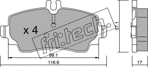 Fri.Tech. 319.0 - Kit de plaquettes de frein, frein à disque cwaw.fr