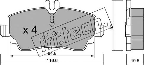 Fri.Tech. 319.1 - Kit de plaquettes de frein, frein à disque cwaw.fr