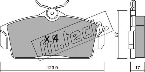 Fri.Tech. 314.0 - Kit de plaquettes de frein, frein à disque cwaw.fr