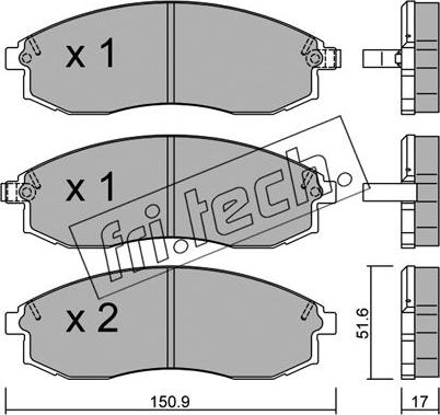 Fri.Tech. 315.0 - Kit de plaquettes de frein, frein à disque cwaw.fr