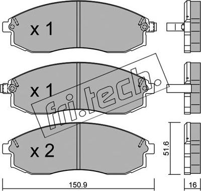 Fri.Tech. 315.1 - Kit de plaquettes de frein, frein à disque cwaw.fr