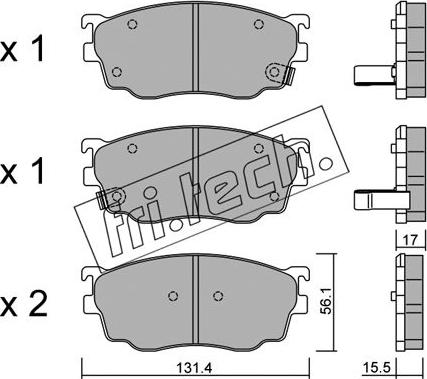 Fri.Tech. 310.0 - Kit de plaquettes de frein, frein à disque cwaw.fr