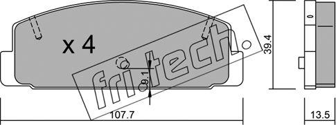 Fri.Tech. 311.1 - Kit de plaquettes de frein, frein à disque cwaw.fr