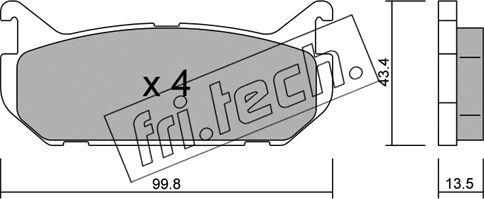 Fri.Tech. 312.0 - Kit de plaquettes de frein, frein à disque cwaw.fr