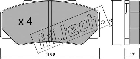 Fri.Tech. 317.0 - Kit de plaquettes de frein, frein à disque cwaw.fr